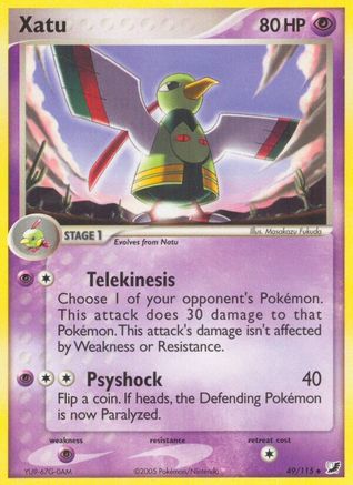 Image of Xatu 049  - Reverse Holofoil Unseen Forces - Uncommon