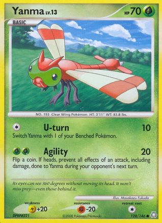 Image of Yanma 128  - Reverse Holofoil Legends Awakened - Common