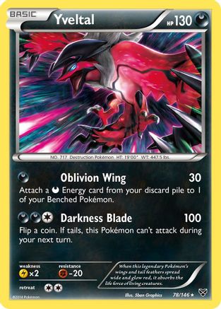 Image of Yveltal 078/146  XY Base Set - Rare