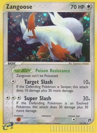 Image of Zangoose 014  - Reverse Holofoil Sandstorm - Holo Rare