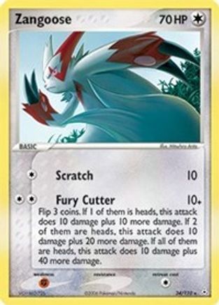 Image of Zangoose 034  Holon Phantoms - Rare