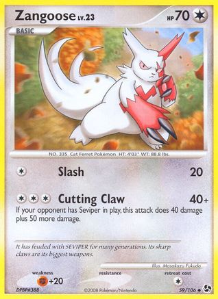 Image of Zangoose 059  - Reverse Holofoil Great Encounters - Uncommon
