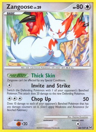 Image of Zangoose 066  Platinum - Uncommon