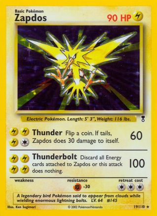 Image of Zapdos 019  - Holofoil Legendary Collection - Holo Rare