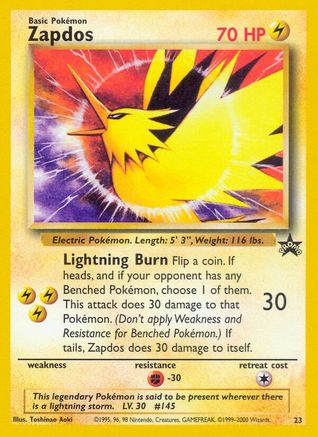 Image of Zapdos 023  WoTC Promo - Promo