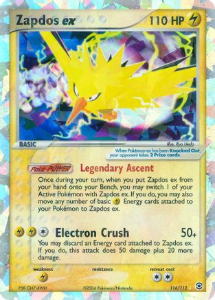 Image of Zapdos ex 116  FireRed & LeafGreen - Secret Rare