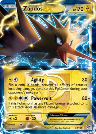 Image of Zapdos EX (Team Plasma) 048/135  - Holofoil Plasma Storm - Ultra Rare