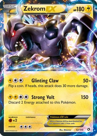 Image of Zekrom EX 052/113  - Holofoil Legendary Treasures - Ultra Rare