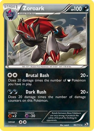 Image of Zoroark 090/113  - Holofoil Legendary Treasures - Holo Rare