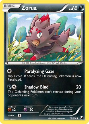 Image of Zorua (70) 070/108  - Reverse Holofoil Dark Explorers - Common