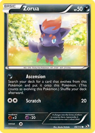 Image of Zorua 089/113  Legendary Treasures - Common