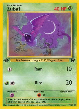 Image of Zubat 070/82  - Unlimited Team Rocket - Common