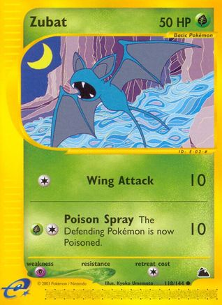 Image of Zubat (118) 118  - Reverse Holofoil Skyridge - Common