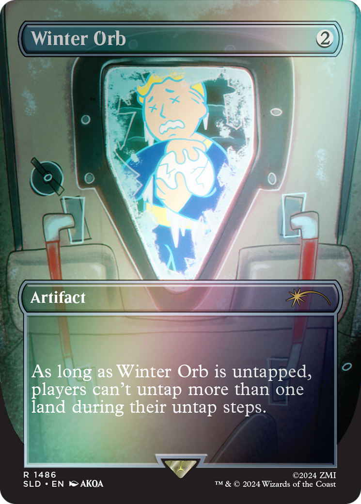 Image of Winter Orb (Rainbow Foil) (SLD-1486★) - Secret Lair Drop (Borderless) Foil