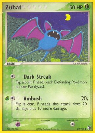Image of Zubat 082/109  - Reverse Holofoil Team Rocket Returns - Common