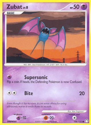 Image of Zubat 108  - Reverse Holofoil Mysterious Treasures - Common