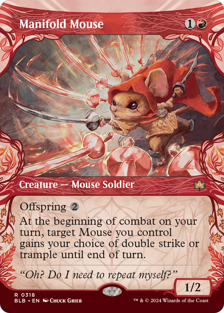 Image of Manifold Mouse (Showcase) (BLB-318) - Bloomburrow: (Showcase) (Borderless)
