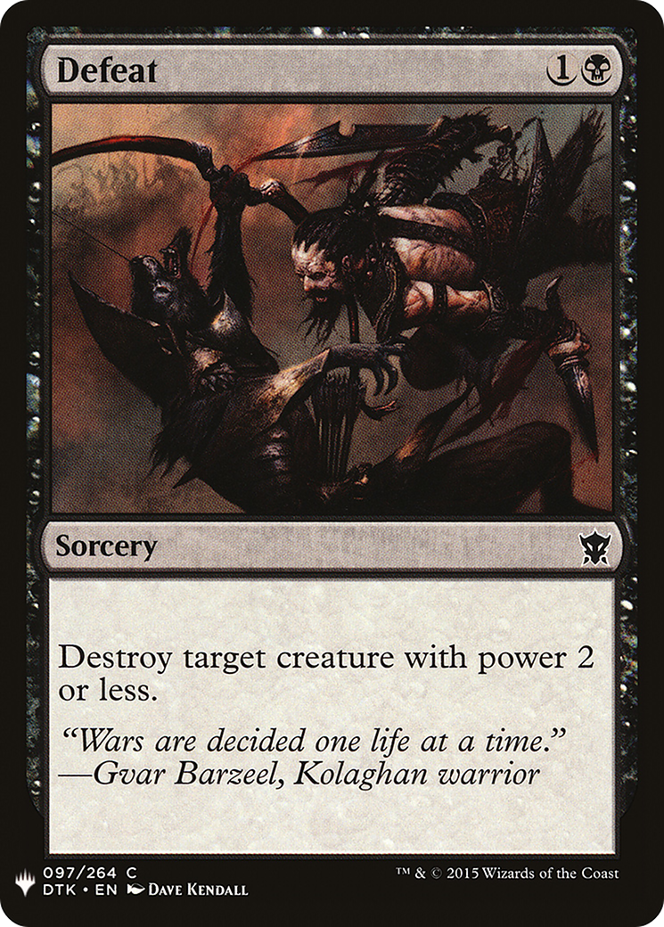 Image of Defeat (LIST-DTK-97) - The List