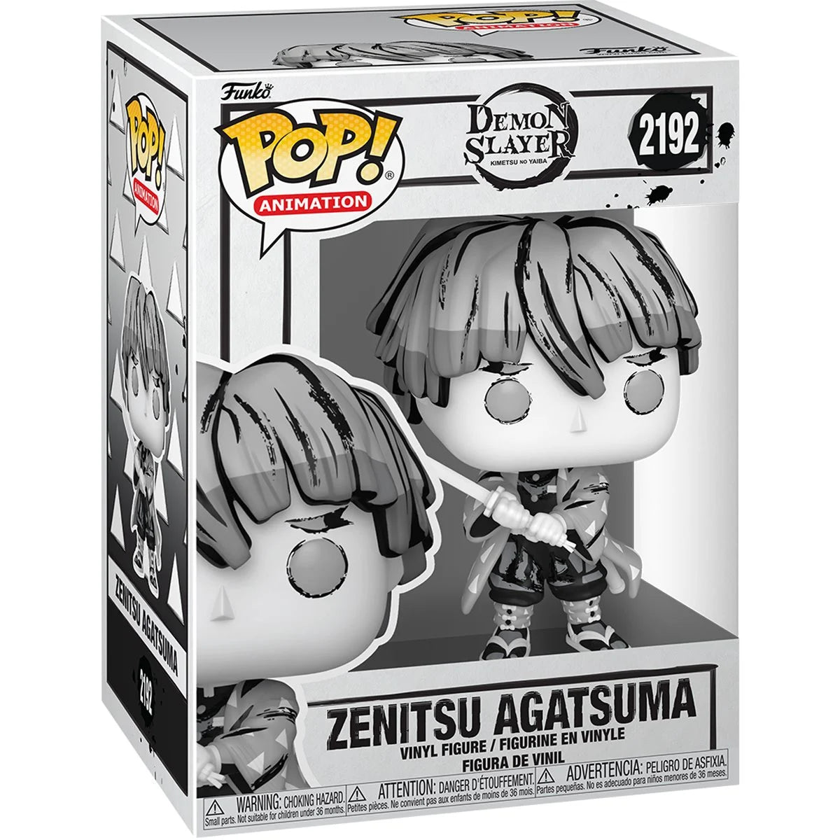 Image of Demon Slayer Zenitsu Agatsuma Sumi-Ink Funko Pop! Vinyl Figure #2192
