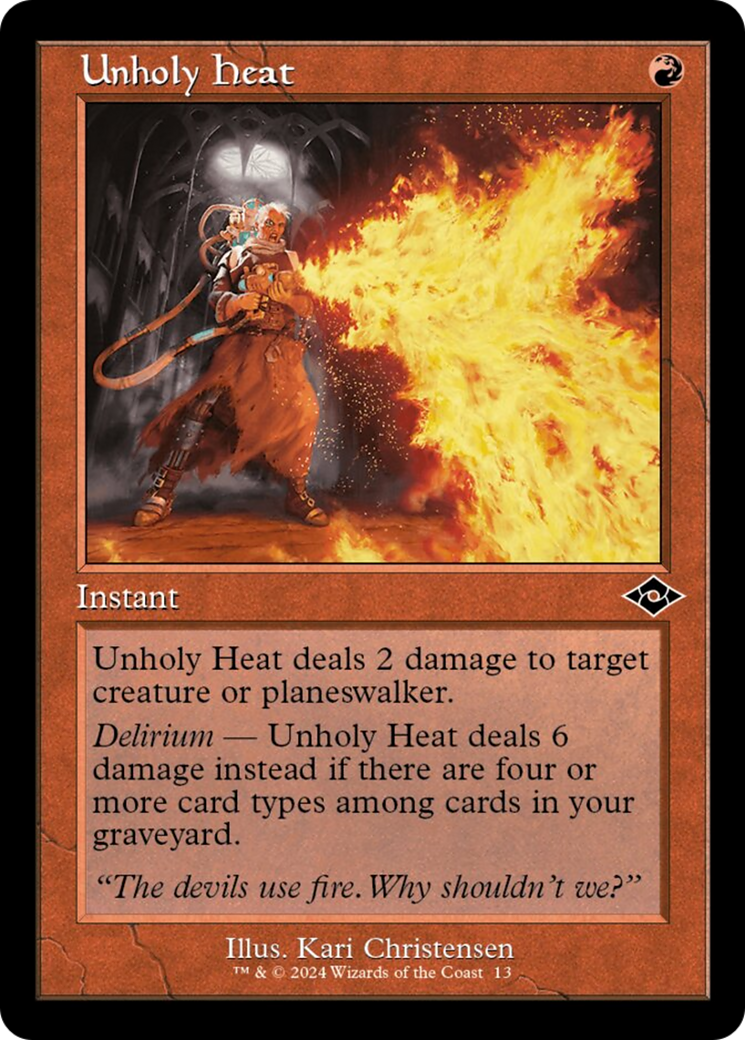 Image of Unholy Heat (Retro Frame) (MH2-013) - Modern Horizons 2 Timeshifts