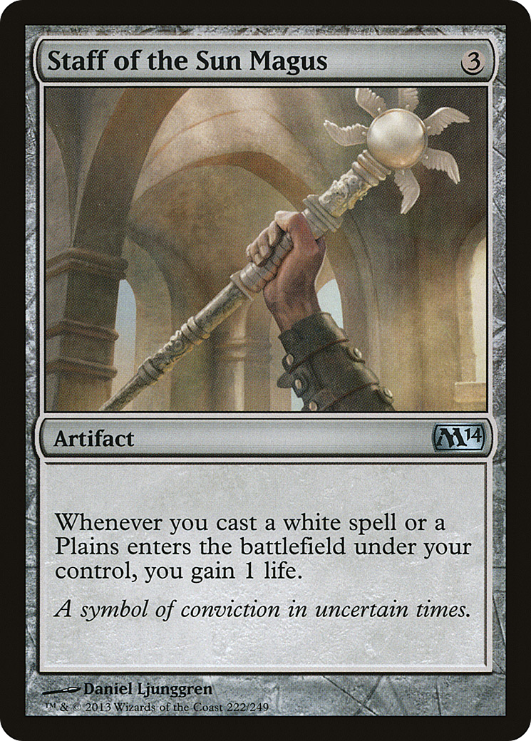 Image of Staff of the Sun Magus (M14-222) - Magic 2014 Foil