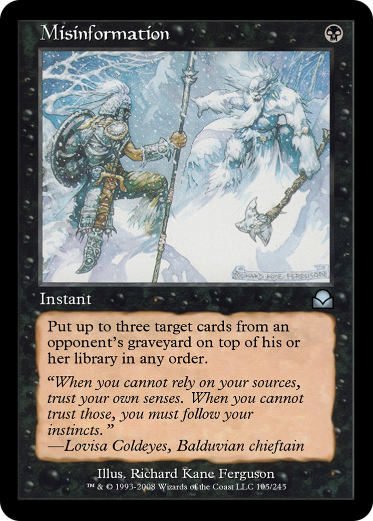 Image of Misinformation (ME2-105) - Masters Edition II