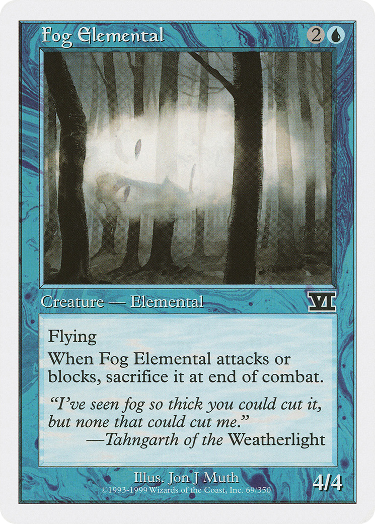 Image of Fog Elemental (6ED-069) - Classic Sixth Edition