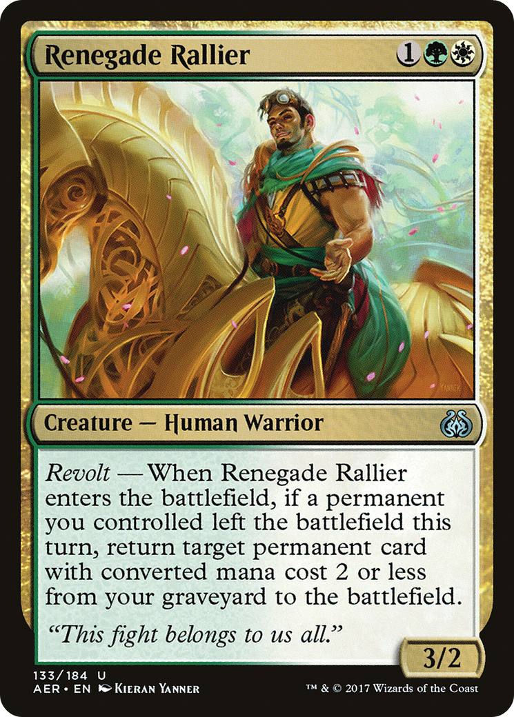 Image of Renegade Rallier (AER-133) - Aether Revolt Foil
