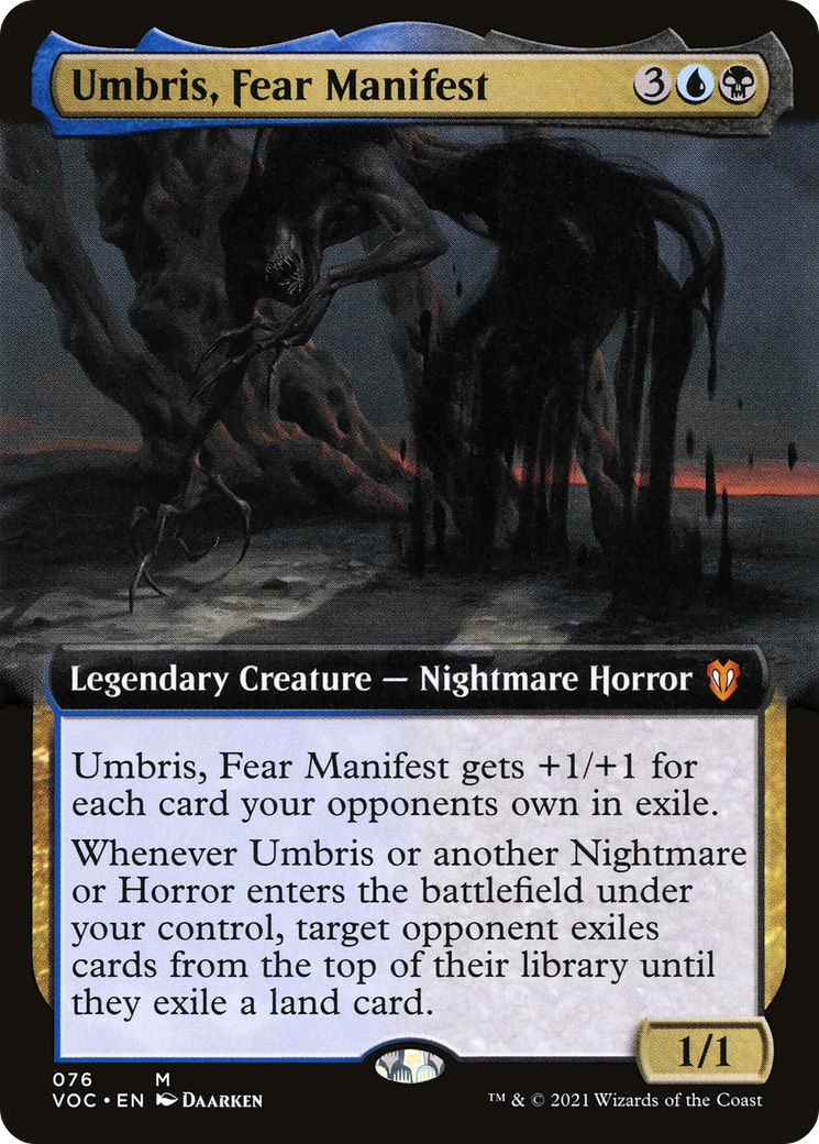 Image of Umbris, Fear Manifest (Extended Art) (VOC-076) - Crimson Vow Commander: (Extended Art)