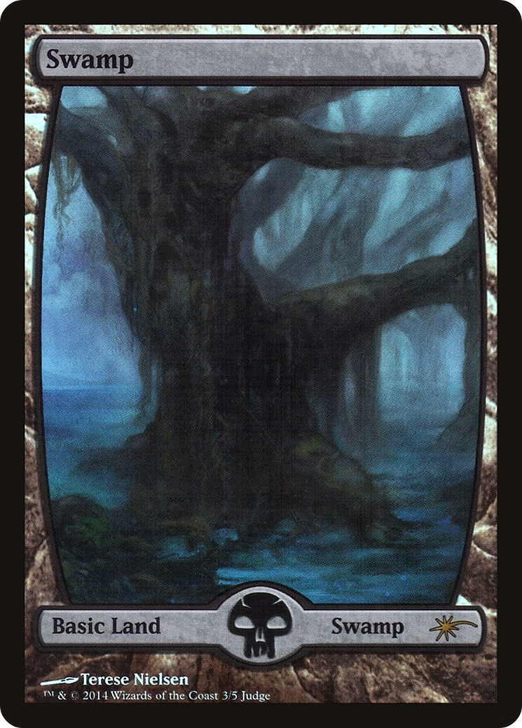 Image of Swamp - Full Art (3) (JDG-003) - Judge Gift Cards 2014 Foil