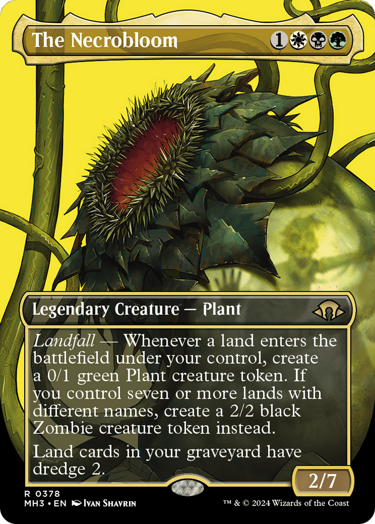 Image of The Necrobloom (Borderless) (MH3-378) - Modern Horizons 3 (Borderless) Foil