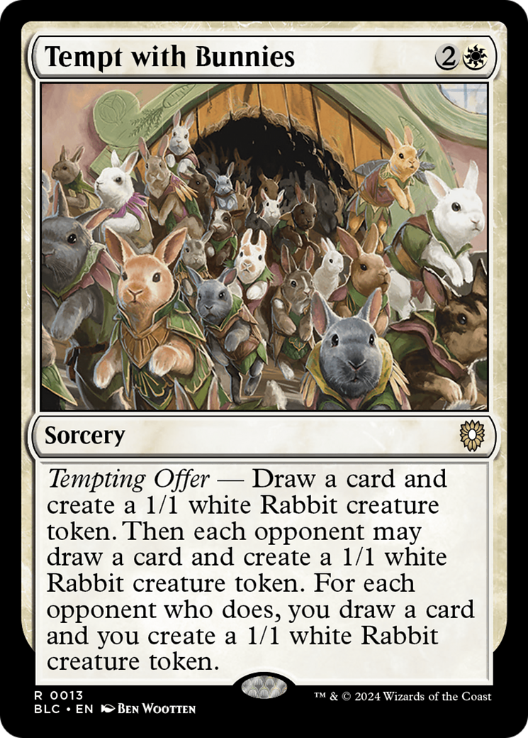 Image of Tempt with Bunnies (BLC-013) - Bloomburrow Commander