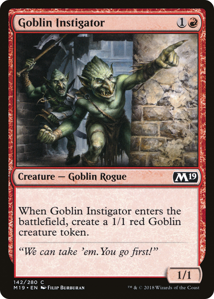 Image of Goblin Instigator (M19-142) - Core Set 2019