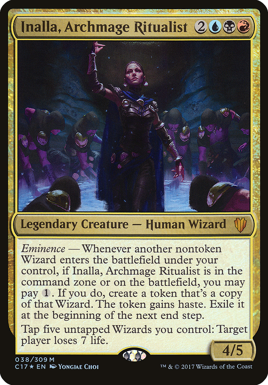 Image of Inalla, Archmage Ritualist (Commander 2017) (OVER-038) - Commander 2017 Oversized Foil