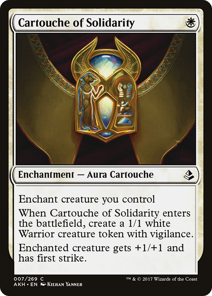 Image of Cartouche of Solidarity (AKH-007) - Amonkhet Foil