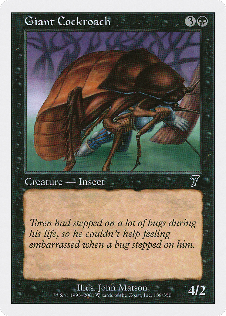 Image of Giant Cockroach (7ED-138) - 7th Edition Foil