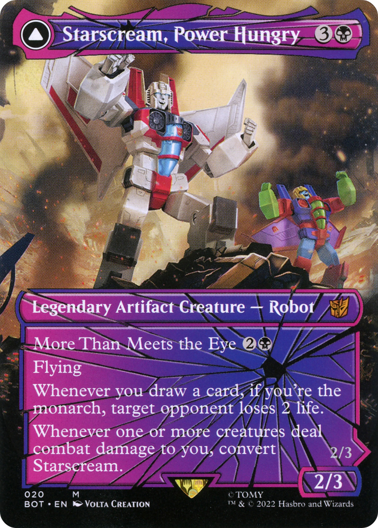 Image of Starscream, Power Hungry (Shattered Glass) (BOT-020) - Transformers: (shatteredglass, convertdfc) (Borderless)