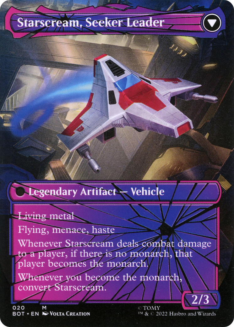 Image of Starscream, Power Hungry (Shattered Glass) (BOT-020) - Transformers: (shatteredglass, convertdfc) (Borderless) Foil
