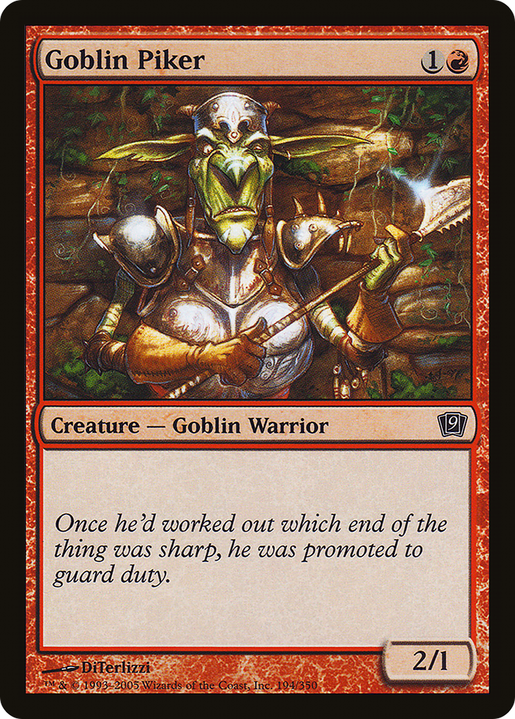 Image of Goblin Piker (9ED-194) - 9th Edition Foil