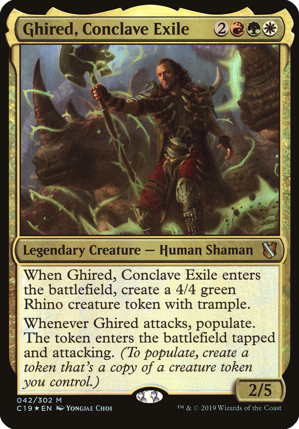 Image of Ghired, Conclave Exile (Commander 2019) (OVER-042) - Commander 2019 Oversized Foil
