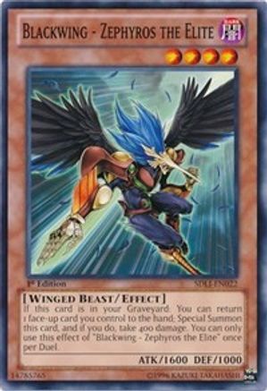 Image of Blackwing - Zephyros the Elite (SDLI-EN022) - Structure Deck: Realm of Light 1st Edition