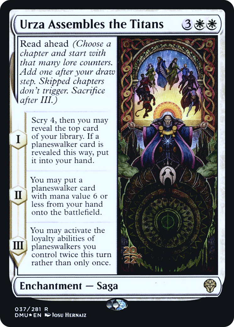 Image of Urza Assembles the Titans (PRE-037) - Dominaria United Promos Foil