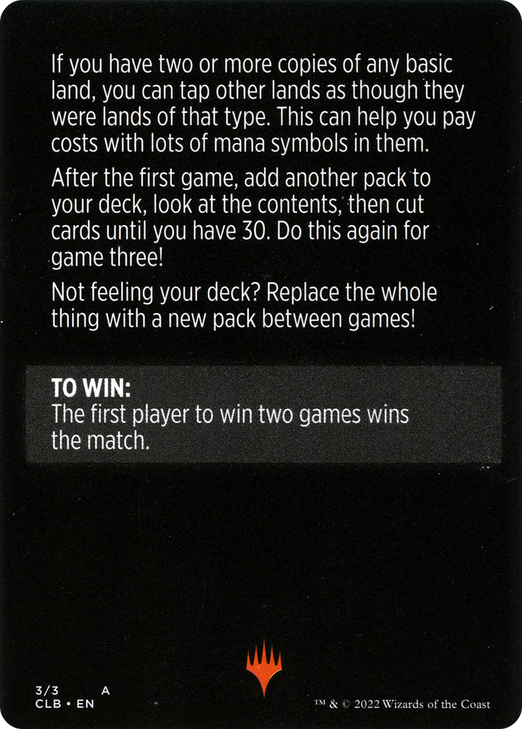 Image of Mini-Master // Mini-Master (cont'd) (MCLB-003) - Commander Legends: Battle for Baldur's Gate Minigames