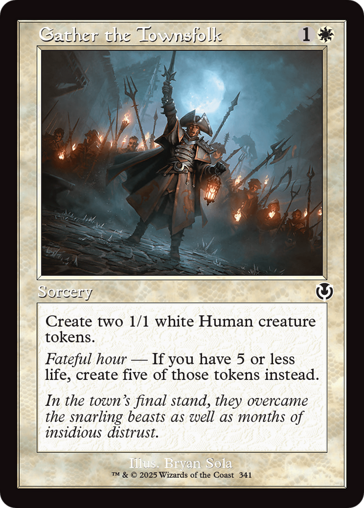 Image of Gather the Townsfolk (Retro Frame) (INR-341) - Innistrad Remastered Foil