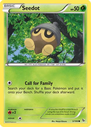 Image of Seedot 005  - Reverse Holofoil XY  Flashfire - Common