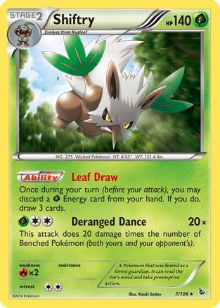 Image of Shiftry 007  - Reverse Holofoil XY  Flashfire - Holo Rare