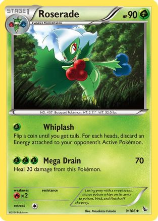 Image of Roserade 009  XY  Flashfire - Uncommon