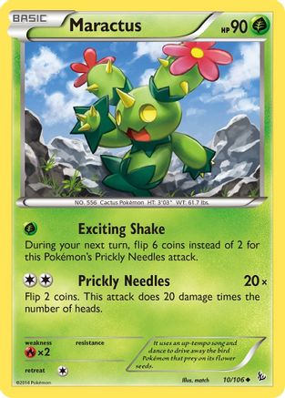 Image of Maractus 010/106  XY  Flashfire - Uncommon