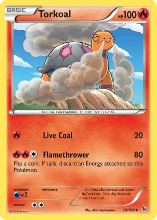 Image of Torkoal 016  XY  Flashfire - Uncommon