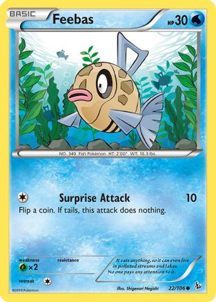 Image of Feebas 022  XY  Flashfire - Common